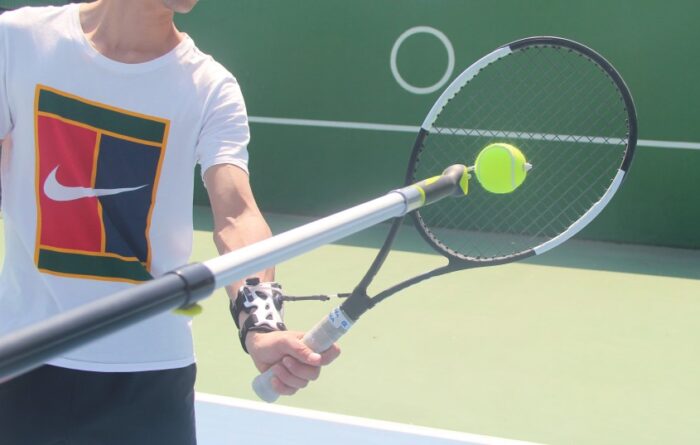 Jetta King TennisTraining Topspin Tennis Trainer Portable Single Player Beginner Swing Volley Serve Auxiliary Trainer